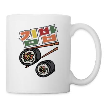 Gimbap koreanisches Reisgericht Hangul Schrift - Tasse - Weiß - Rechts