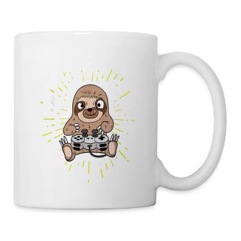 Sloth Sloth Gamer Gaming Pew Pew - Mug - white - Right