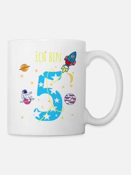 5 geburtstag 5 Jahre Geschenk Geburtstagskind - Tasse - Weiß