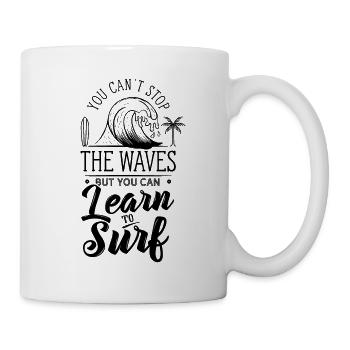 Vous pouvez apprendre Surf surfeur - Mug blanc - blanc - Droite