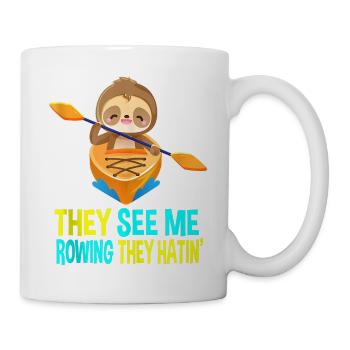 Paresseux Pagaie - Mug blanc - blanc - Droite