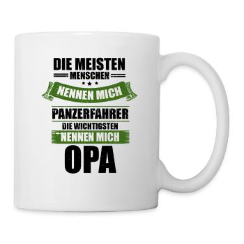 Papa der Panzerfahrer Panzer Armee - Tasse - Weiß - Rechts