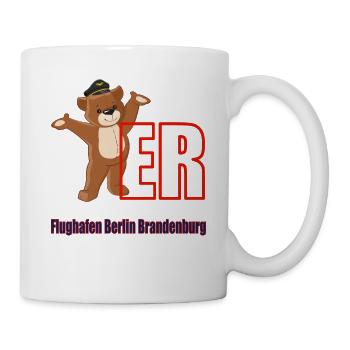 Berliner Bär - Flughafen Berlin Brandenburg - Tasse - Weiß - Rechts