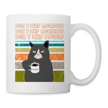 KAFFEE KATZE - Tasse - Weiß - Rechts