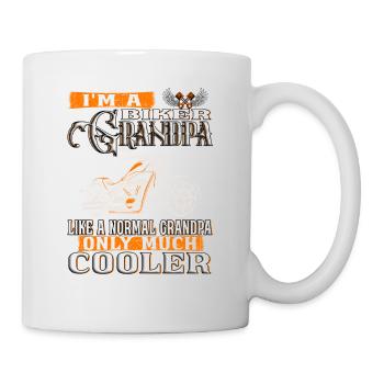 I'm a Biker Grandpa like a normal Grandpa - Mug - white - Right