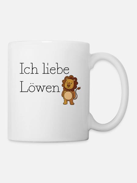Löwe - Tasse - Weiß