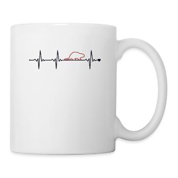 Nutria Heartbeat Coypu Myocastor Rodent Beaver - Mug - white - Right