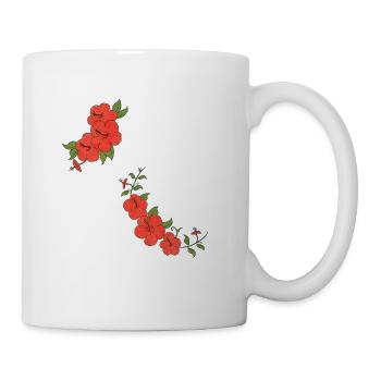 Anatomie Herz / Blumen - Tasse - Weiß - Rechts