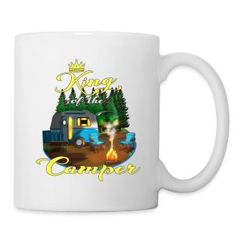 Wohnwagen King of the Camper Wohnmobil Camping Fan - Tasse - Weiß - Rechts