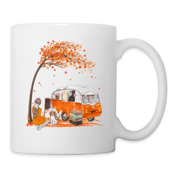 Le moment le plus merveilleux de l’année, chemise de camping - Mug blanc - blanc - Droite