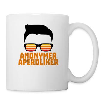 Anonyme Aperoliker Herren Motiv Strandoutfit - Tasse - Weiß - Rechts