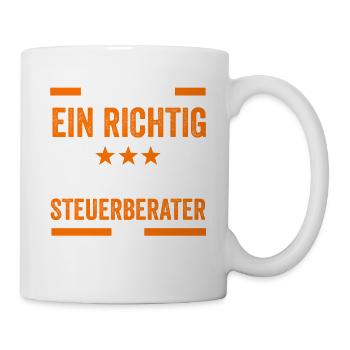 Steuerberater Steuererklärung - Tasse - Weiß - Rechts