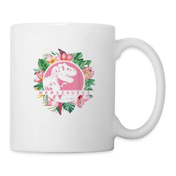 Mother's Day Mamasaurus Mom Mom Mother Flowers - Mug - white - Right