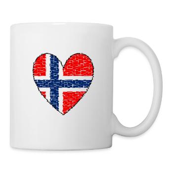 Norvège Coeur - Mug blanc - blanc - Droite
