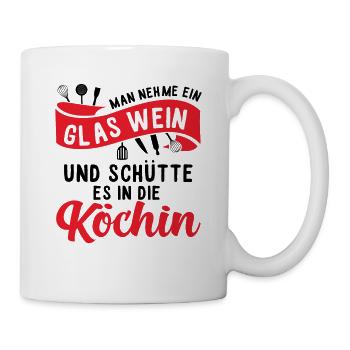 Netter Hobbykoch Spruch, kochen Geschenk - Tasse - Weiß - Rechts