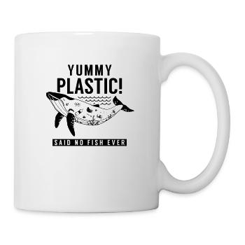 Plastik Ozean Verschmutzung Überfischung Meer - Tasse - Weiß - Rechts