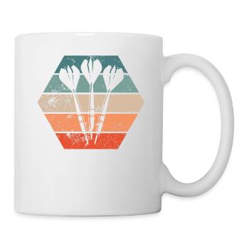Fléchettes Fléchettes Rétro - Mug blanc - blanc - Droite