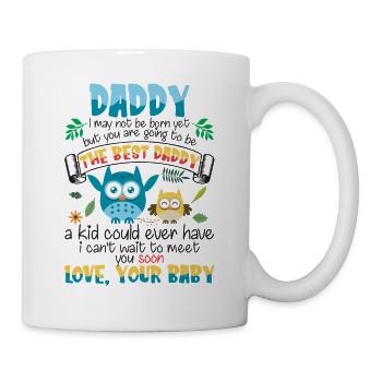 The Best Daddy Owls Bodysuit Father's Day - Mug - white - Right