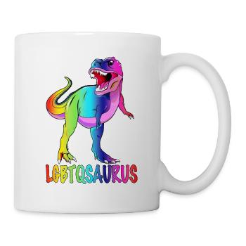 LGBT Dinosaurier - LGBTQ Stolz - Tasse - Weiß - Rechts