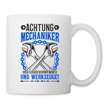 KFZ Mechaniker Spruch KFZ Mechatroniker Werkstatt - Tasse - Weiß - Rechts
