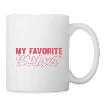 Wein Workout Korkenzieher Rotwein Weißwein Lustig - Tasse - Weiß - Rechts