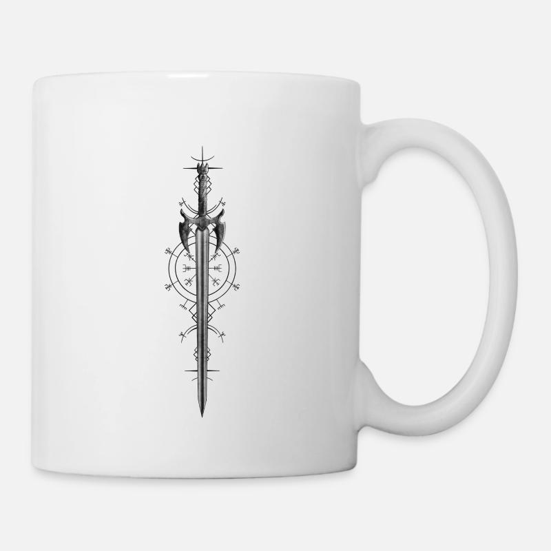 Wikinger Schwert - Tasse - Weiß