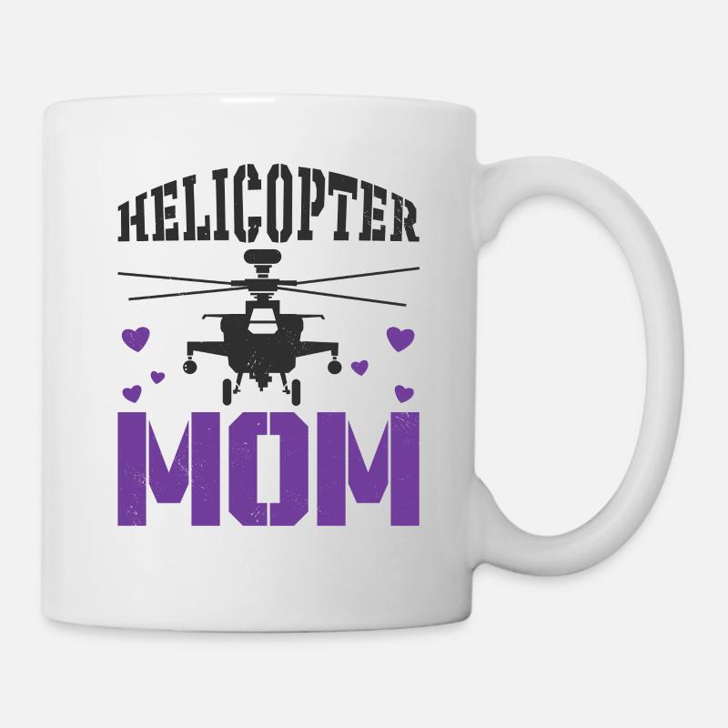 Helikopter Mama Kinder Mutter Eltern - Tasse - Weiß