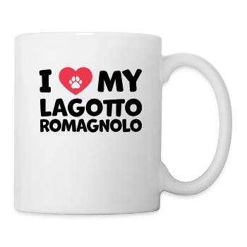I love my Lagotto Romagnolo truffle dog - Mug - white - Right