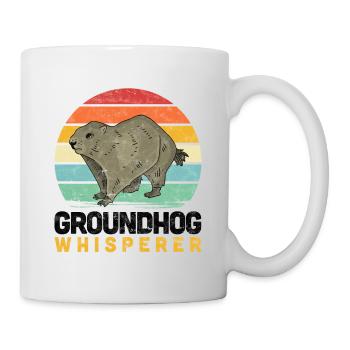 Murmeltier Flüsterer lustiger Nagetier Spruch - Tasse - Weiß - Rechts