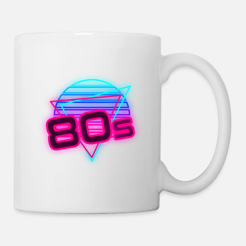 80 Mottoparty 80 Outfir 80 Retro années 80 - Mug blanc - blanc