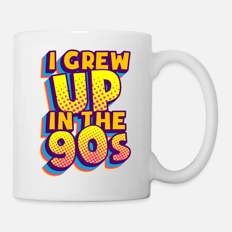 90 Mottoparty 90 Tenue 90 Retro années 90 - Mug blanc - blanc