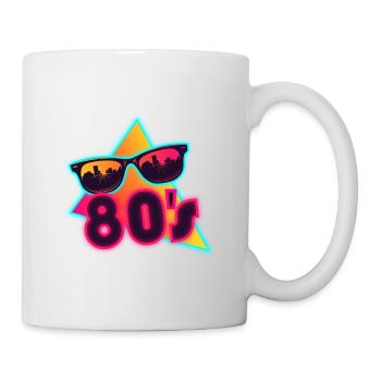 80s Sunglasses 80s Outfir 80s Theme Party 80s - Mug - white - Right