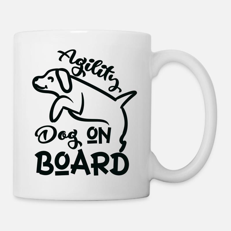 Agility Dog on board - Mug - white