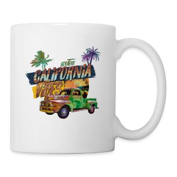 California Vibes / Los Angeles / Santa Monica - Tasse - Weiß - Rechts