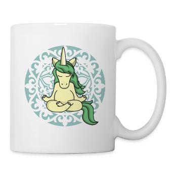 Unicorn Mandala Yoga Unicorn Yoga Fan Yoga Teacher - Mug - white - Right
