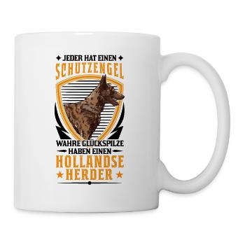 Hollandse Herder Spruch Holländischer Schäferhund - Tasse - Weiß - Rechts