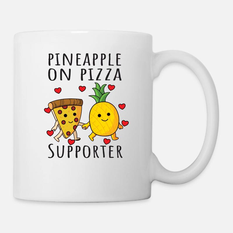 Pizza Hawaii Ananas Pizza Essen - Tasse - Weiß