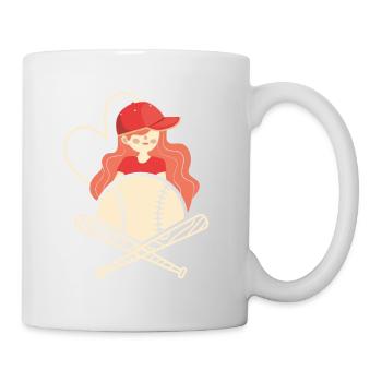 Rainbow Softball For Women Girls Lanceur - Mug blanc - blanc - Droite