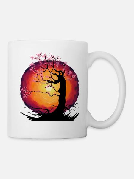 Baum Kirschblüte Fantasy Kirschblüte Asien Japan - Tasse - Weiß