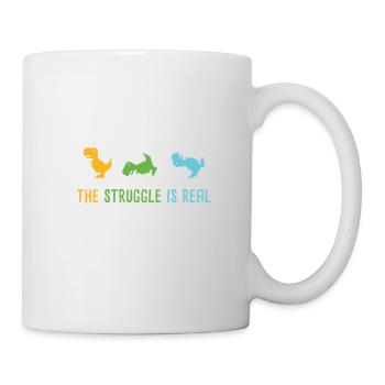 The Struggle Is Real Funny Dinosaur Gym - Mug blanc - blanc - Droite