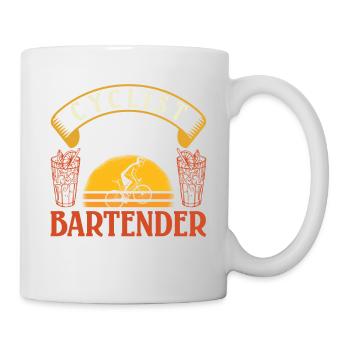 Cyclist in the Morning - Mug blanc - blanc - Droite