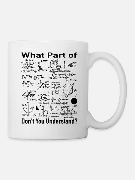 Mathematik Lehrer - Mathe Formeln Rechnungen - Tasse - Weiß