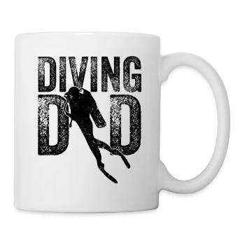 Diver dad father diving - Mug - white - Right