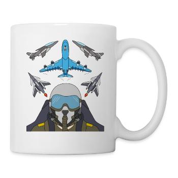 Jet Pilot Fighter Aircraft Aircraft - Mug - white - Right