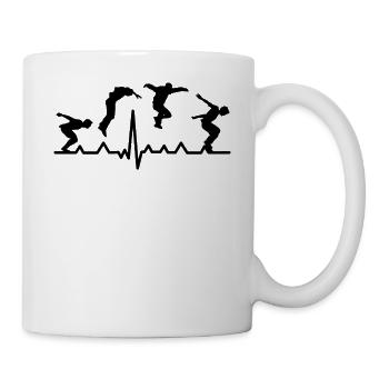 Parcours d'obstacles Parkour Heartbeat Parkour Runner - Mug blanc - blanc - Droite