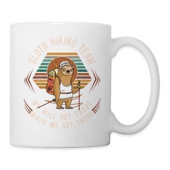 funny Sloth Hiking Team We Will Get Get - Mug blanc - blanc - Droite