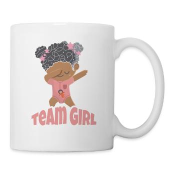 Genre Reveal Party Team Girl Cute Dabbing Black - Mug blanc - blanc - Droite