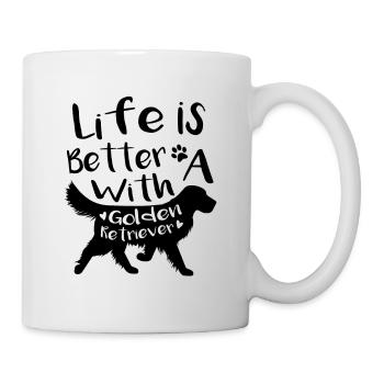 Golden retriever heart - Mug - white - Right
