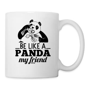 Pandabär essen hungrig Panda - Tasse - Weiß - Rechts