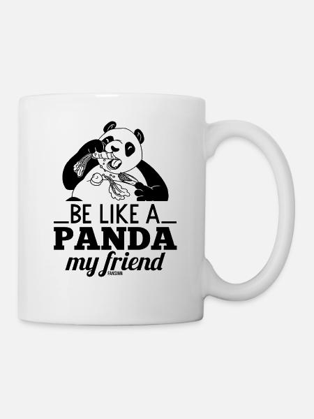 Pandabär essen hungrig Panda - Tasse - Weiß